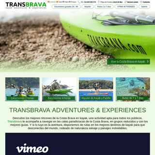 TRANSBRAVA - Kayak Costa Brava: Alquiler y excursiones guiadas en Lloret de Mar