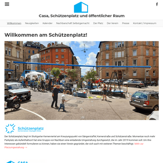 Casa, Schützenplatz und öffentlicher Raum –  – gefördert von der Stadt Stuttgart und der Bürgerstiftung Stuttgart –