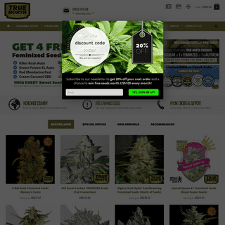 Buy Cannabis Seeds at #1 Marijuana Seeds Store - True North Seed Bank