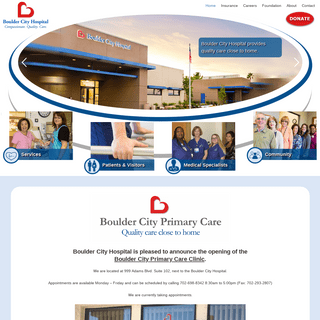 Boulder City Hospital – Non-Profit, locally governed, collaborative and adaptable system for healthcare services