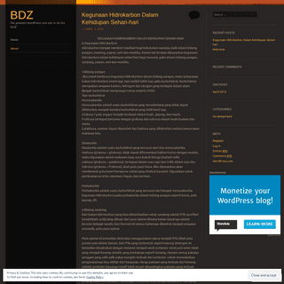 bdz | The greatest WordPress.com site in all the land!