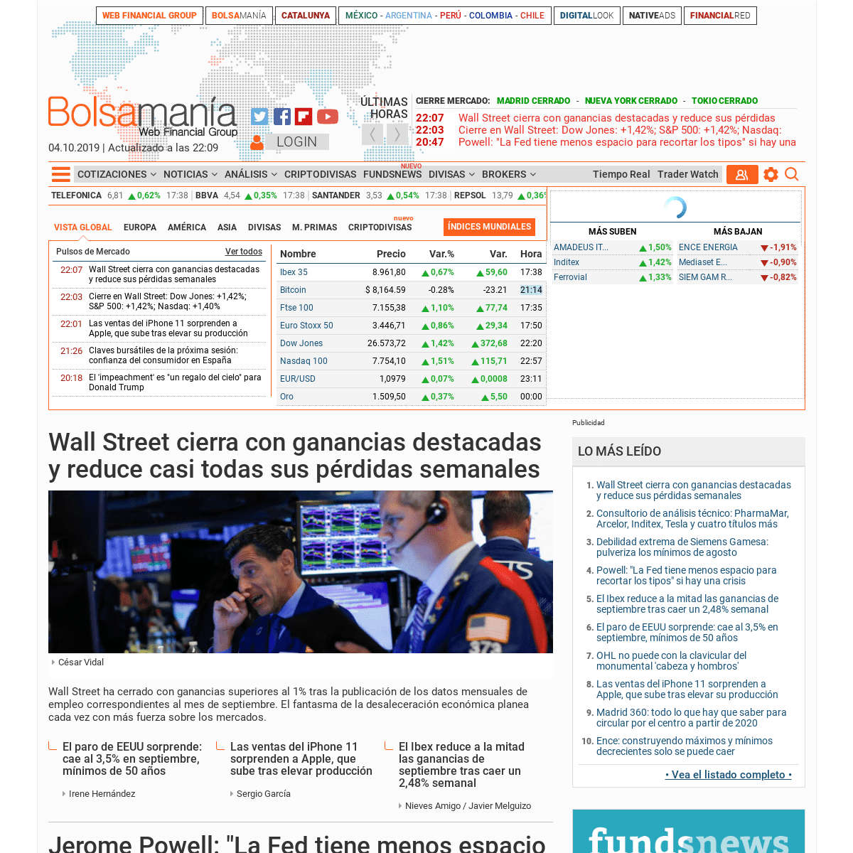 Bolsamania - La web de la bolsa y los mercados de valores - Bolsamanía.com