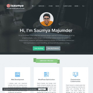 Saumya Majumder - Web Engineer, Developer & Tech Blogger
