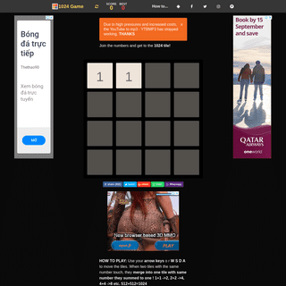 1024 Game Online - The source of 2048!