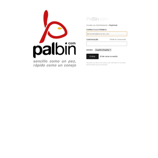 Palbin.com : Administración - Entrar