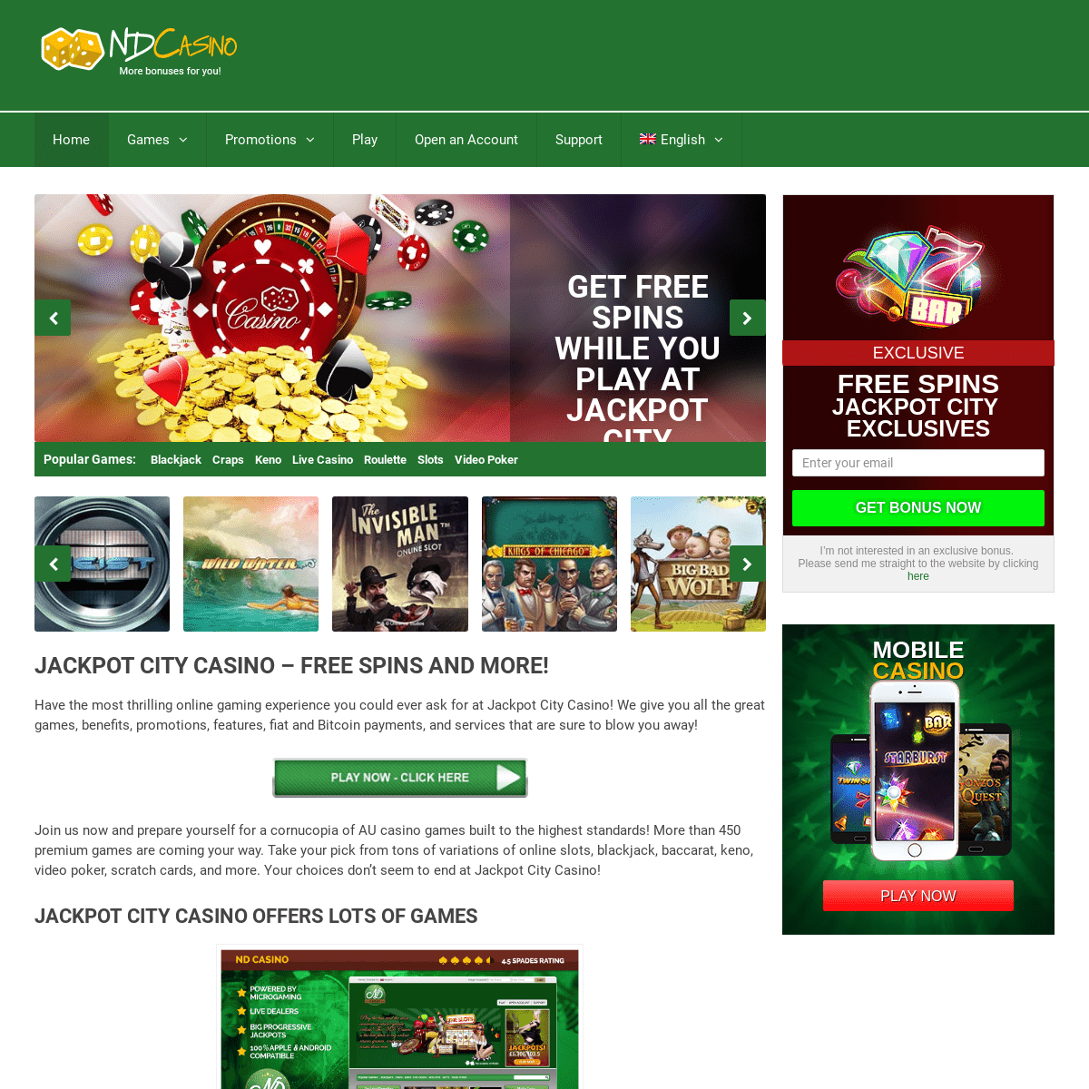 A complete backup of ndcasino.com