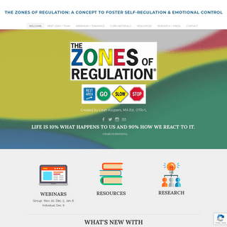 THE ZONES OF REGULATION- A CONCEPT TO FOSTER SELF-REGULATION & EMOTIONAL CONTROL - Welcome