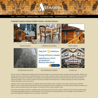 Artwood Custom Homes: Custom Home Builders, Sunshine Coast, BC