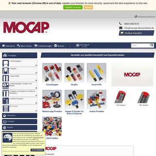 MOCAP - Schutzkappen - Stopfen - Griffe - Abdeckung - Schutz - Plastik - Gummi