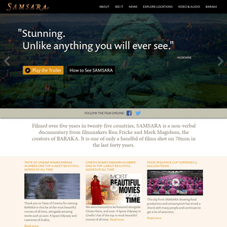 The official site for the films SAMSARA and BARAKA |