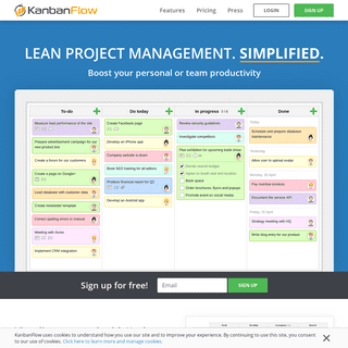 KanbanFlow - Lean project management. Simplified.