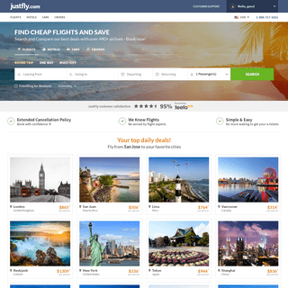 Cheap Flights, Airline tickets and Hotels - JustFly