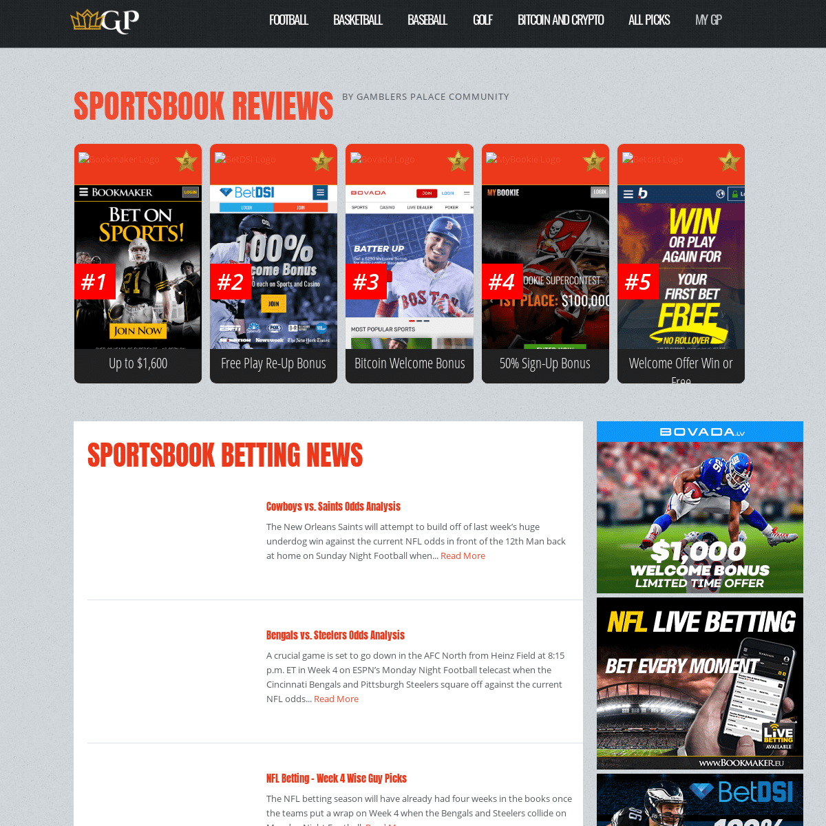 Sportsbook Reviews - GamblersPalace.com
