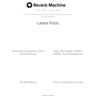Reverb Machine - Synthesizer and Music Production Tutorials.
