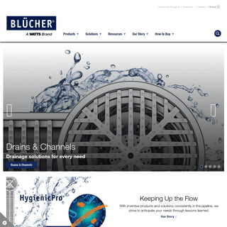 BLÜCHER | Stainless Steel Drainage Systems, Drains, Pipes and Fittings
