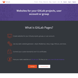 Websites for your GitLab projects, user account or group | GitLab