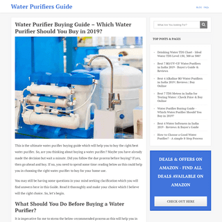 Water Purifier Buying Guide - Which Water Purifier Should You Buy in 2019?