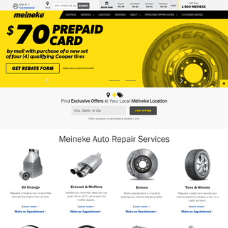 Auto Repair, Oil Change, Exhaust, Tires & Brakes - Meineke