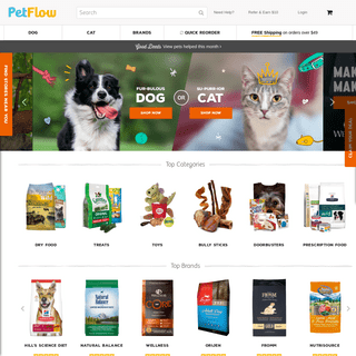 Dog & Cat Food Delivery - Pet Supplies & Treats - PetFlow.com