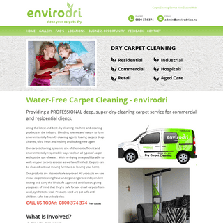 Dry Carpet Cleaning New Zealand | Envirodri - Carpet Cleaning