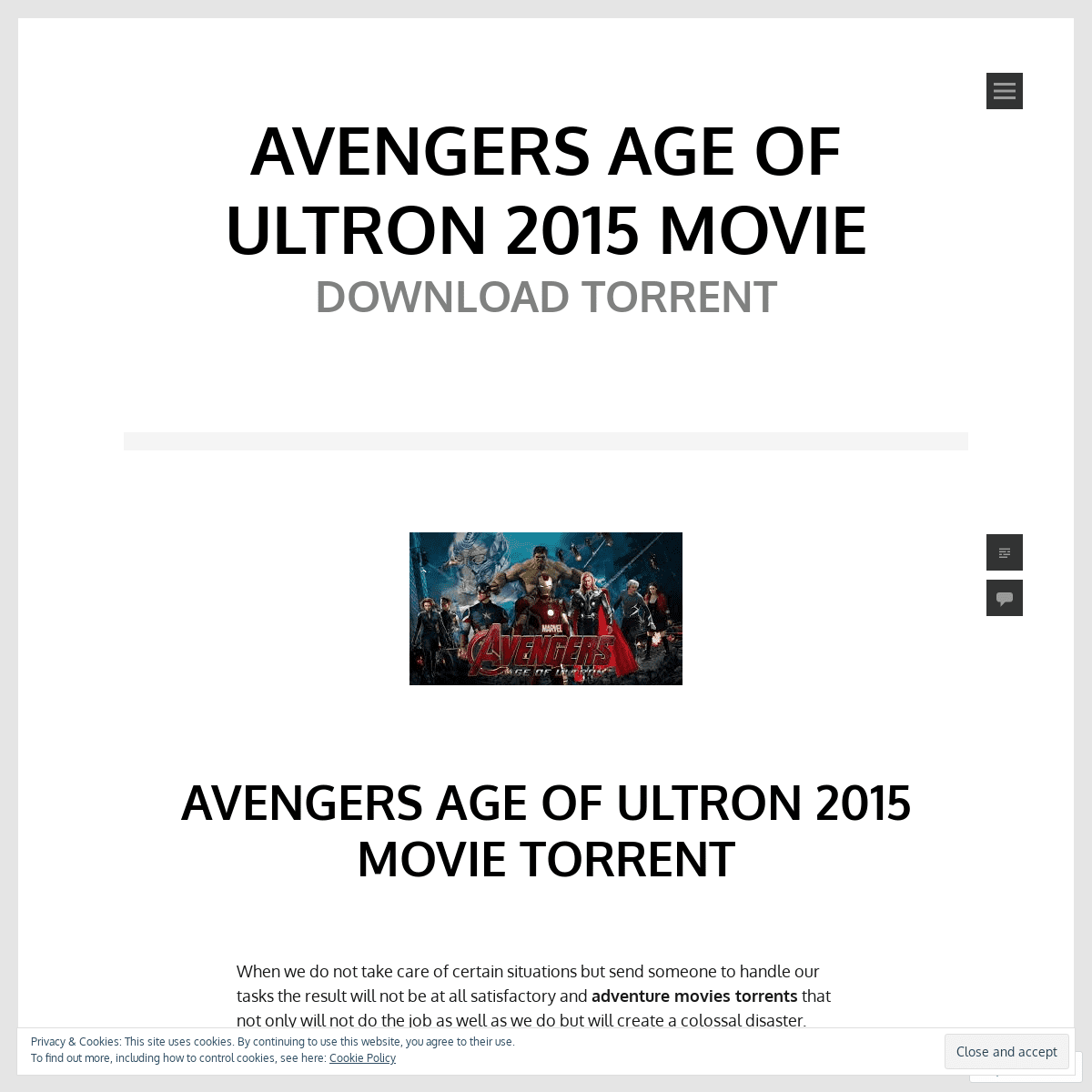 AVENGERS AGE OF ULTRON 2015 MOVIE – Download Torrent
