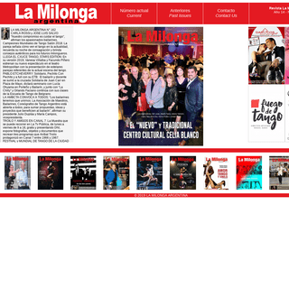 Revista La Milonga Argentina. Tango. Milonga. La Noche Porte�a. Buenos Aires.
