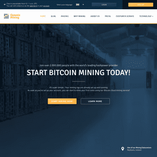 Largest Cloud Bitcoin Mining Company | Genesis Mining