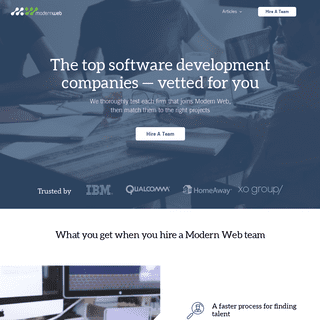 Top software development companies vetted by Modern Web
