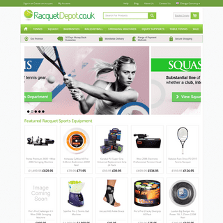 A complete backup of racquetdepot.co.uk