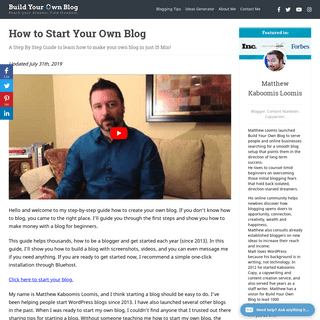 Blogging for Beginners Guide | How to Start your own Blog in 2019