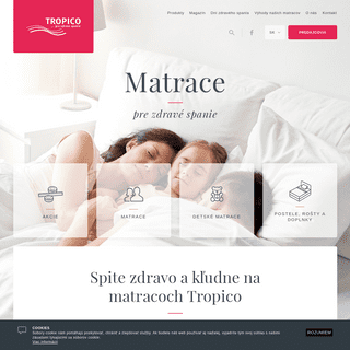 Matrace a rošty pre váš zdravý spánok | Matracetropico.sk