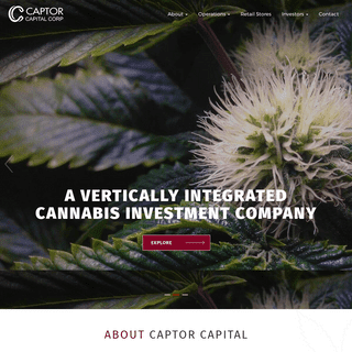 Leading producer and marketer of superior cannabis for recreational and medical use – Captor Capital Corp.
