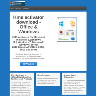 Download KMS v2.5.3 Activator | Permanent Activation for Any version of Windows and Office