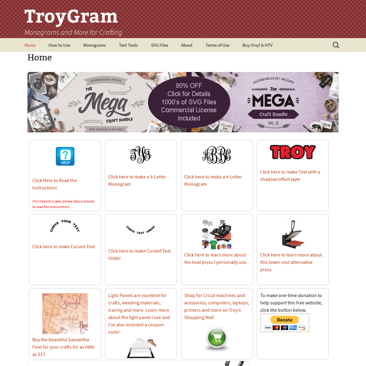 TroyGram | Monograms and More for Crafting