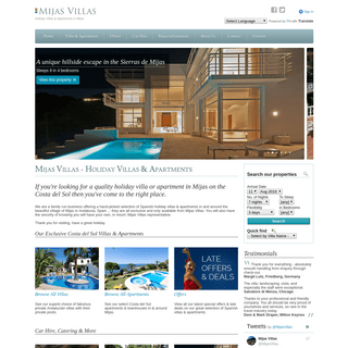Mijas Holiday Villas & Apartments | Mijas Villas Ltd.