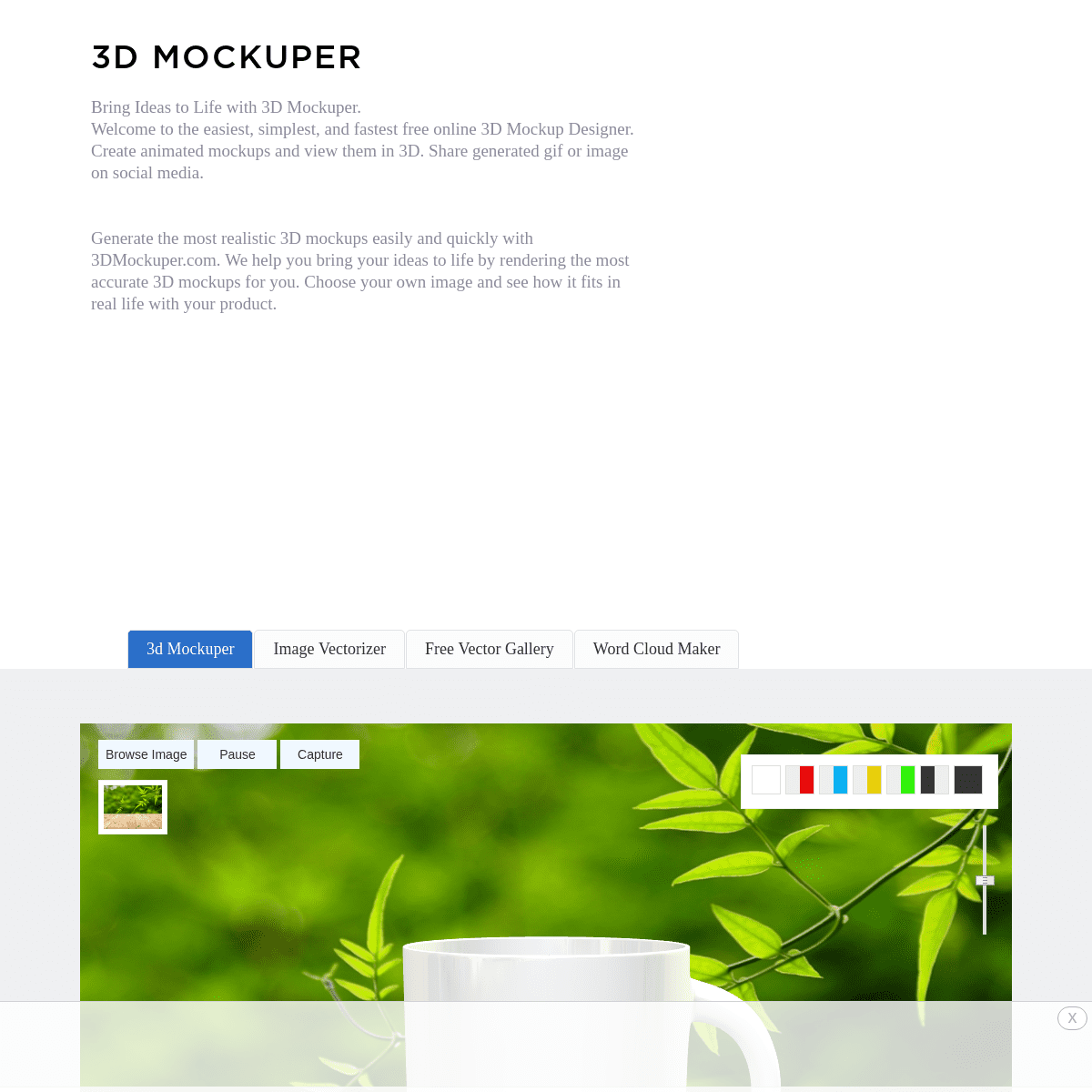 3D Product Mockup Designer