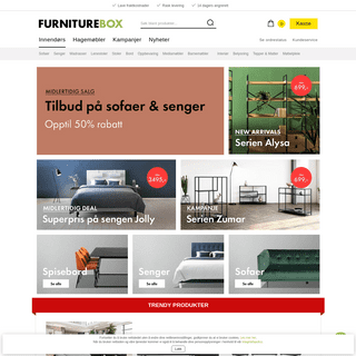 Furniturebox: Møbler på nett – Alt til hjemmet til lave priser