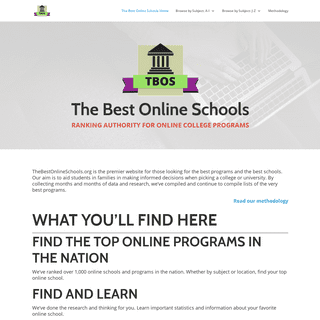 The Best Online Schools – Ranking Authority for Online Colleges