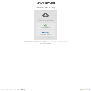 DriveToWeb - Host websites on Google Drive and Microsoft OneDrive