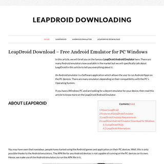 LeapDroid Download - Free Android Emulator for PC Windows