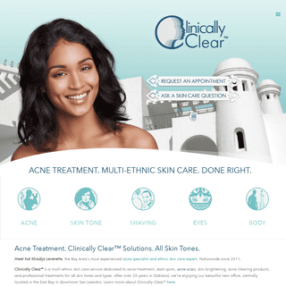 Acne Treatment • Clinically Clear™ • Multi-Cultural Ethnic Skin Care -