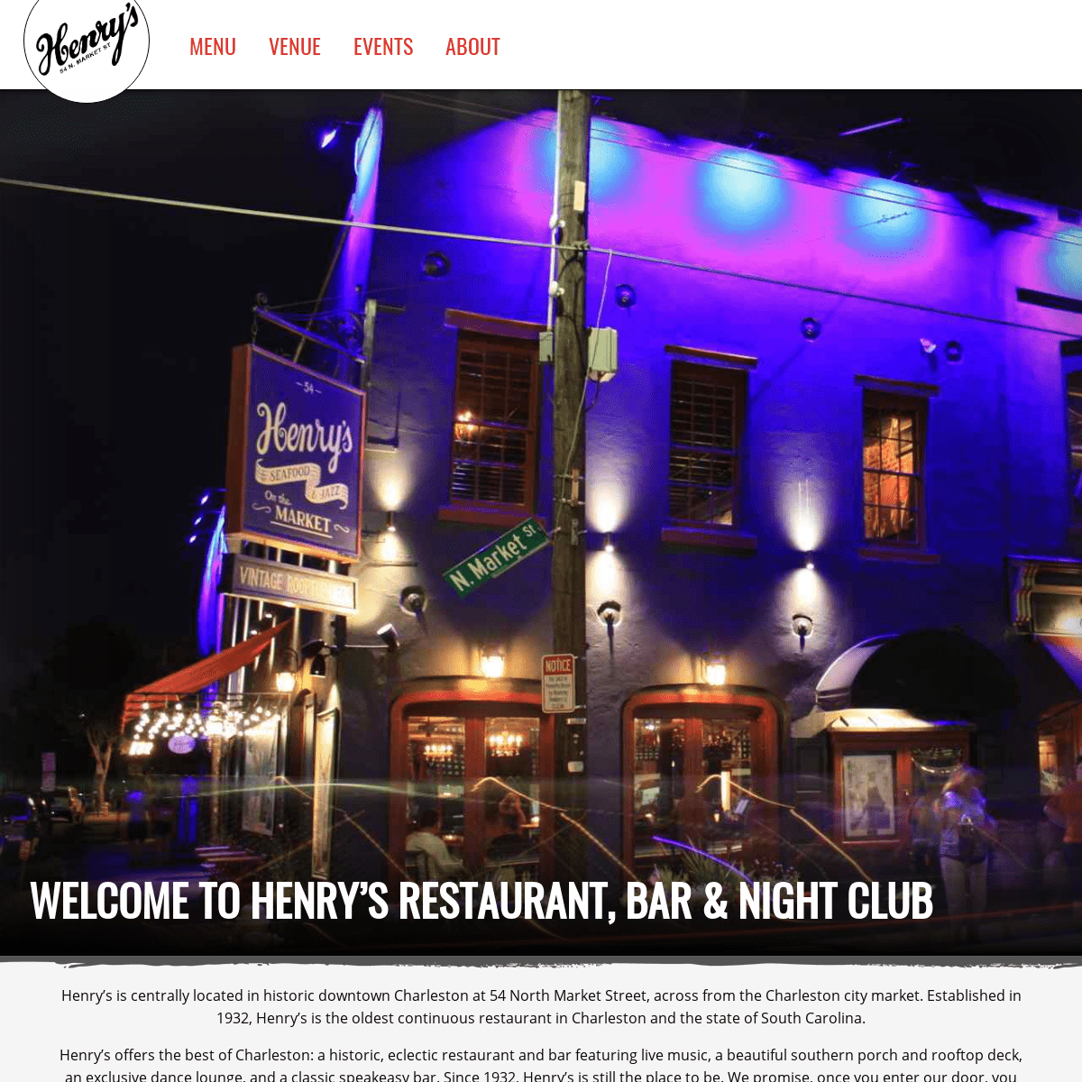 Welcome to Henry’s Restaurant, Bar & Night Club