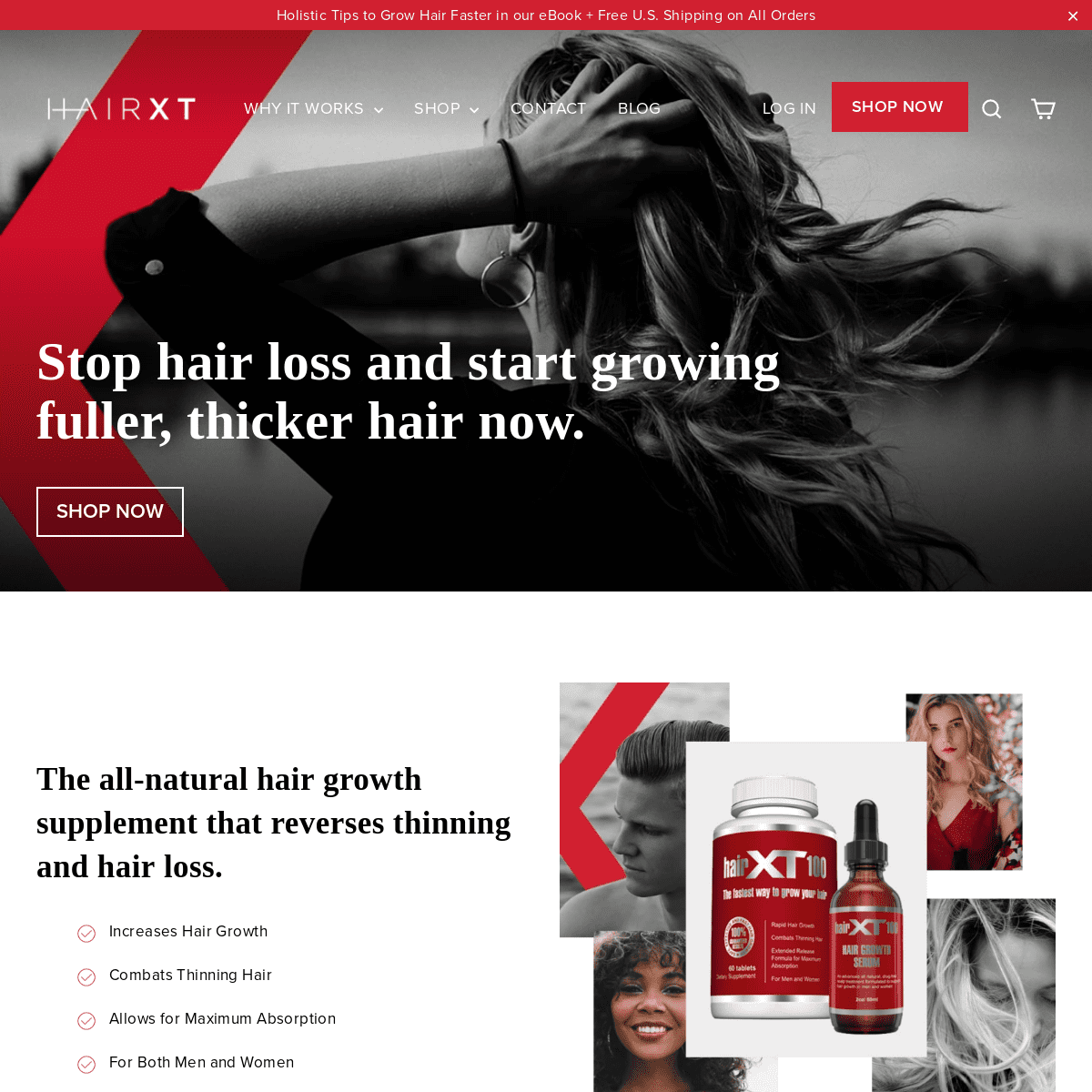 Hair XT: Fast, Healthy & Natural Hair Growth Supplement