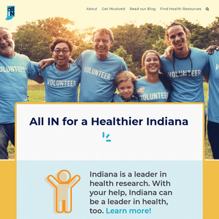 Home- Learn more about the All IN for Health Initiative in Indiana