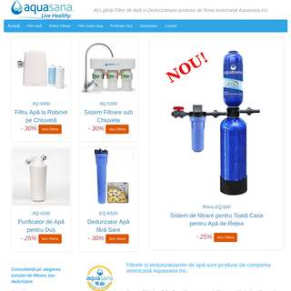 Filtre de Apa | Dedurizatoare | productie Aquasana USA | enqan.ro