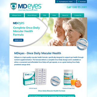 MDeyes Once Daily Macular Defence for Eyes.