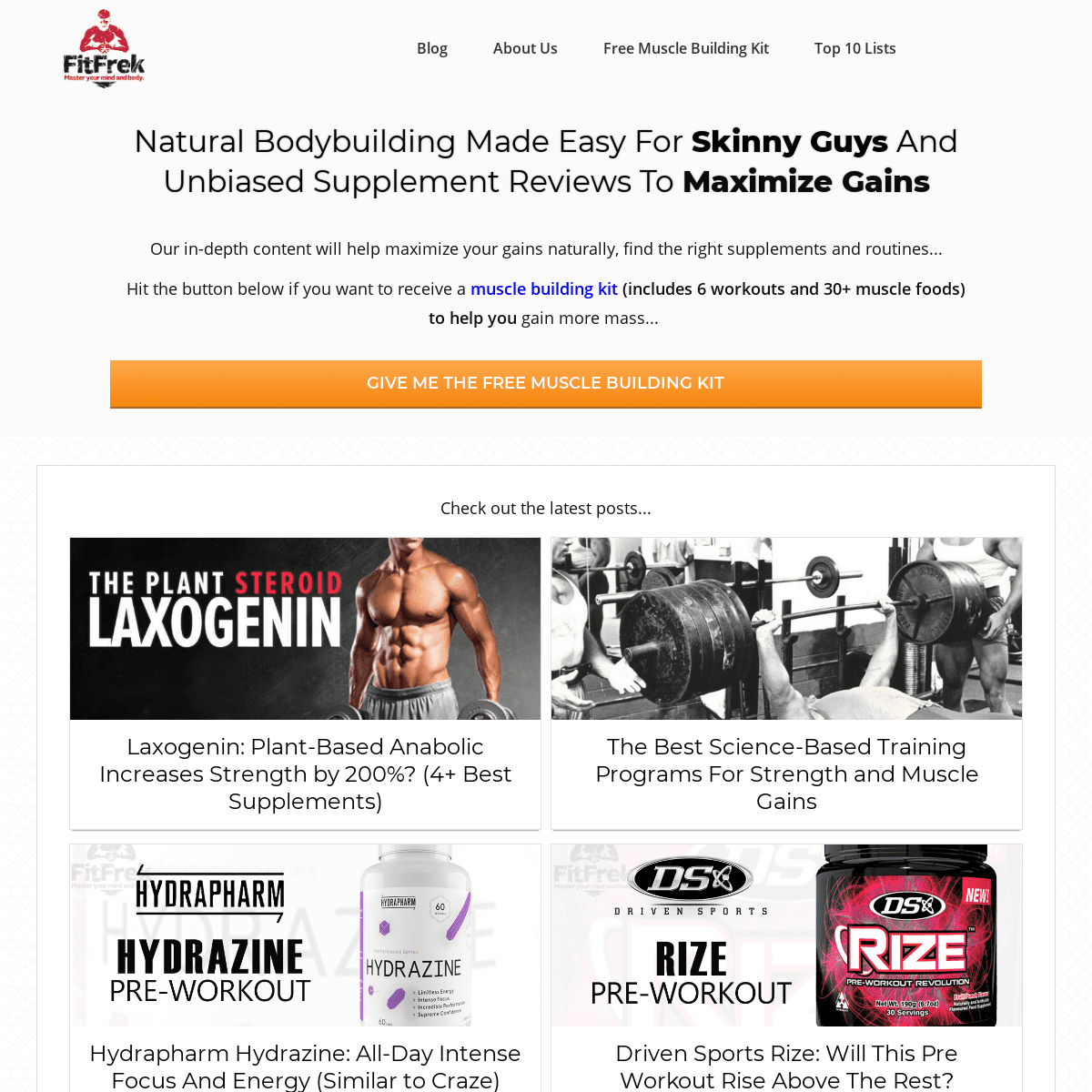 FitFrek: Bodybuilding for Skinny Guys and Unbiased Supplement Reviews