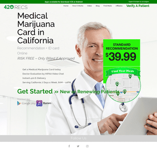 Medical Marijuana Card California | 420 RECS