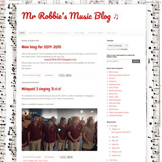 Mr Robbie's Music Blog â™«