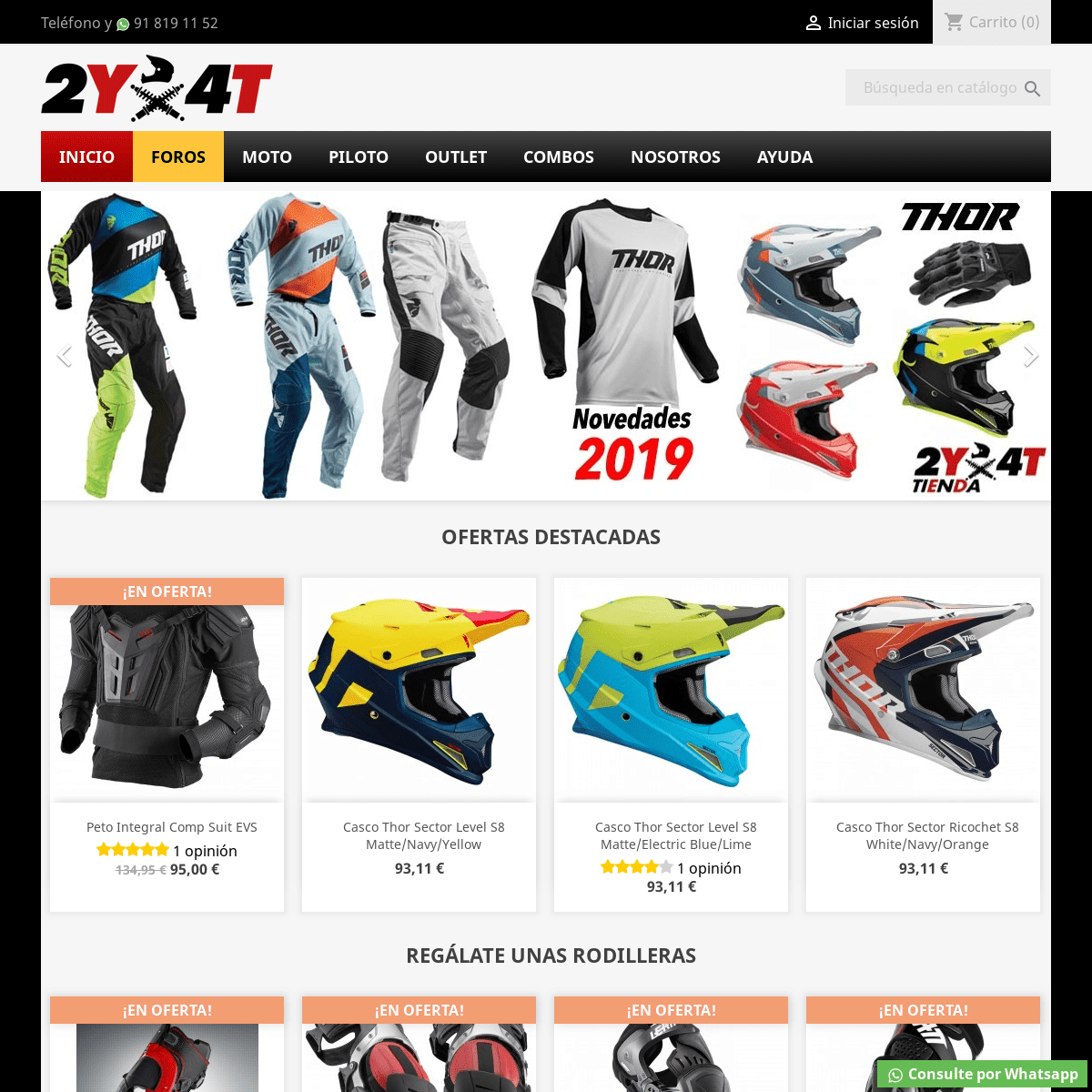 Tienda 2y4t. Tienda Online de Enduro, Motocross y Trial